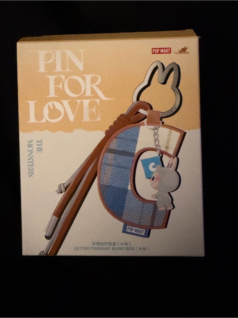 Pop Mart- The Monsters 'Pin For Love' Pendant Keychain— Opened “?” Charm!